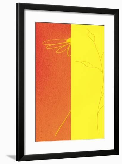 Orange Floral II-Ruth Palmer-Framed Art Print