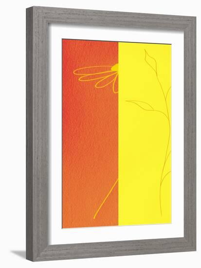 Orange Floral II-Ruth Palmer-Framed Art Print