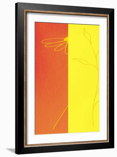 Orange Floral II-Ruth Palmer-Framed Art Print