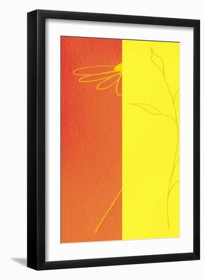 Orange Floral II-Ruth Palmer-Framed Art Print