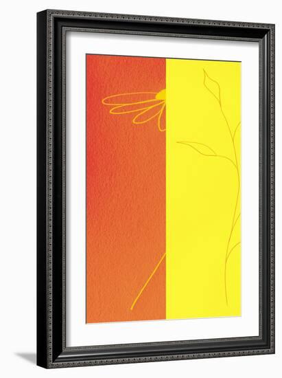 Orange Floral II-Ruth Palmer-Framed Art Print