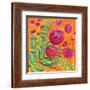 Orange Floral-Mariah Rupp-Framed Art Print