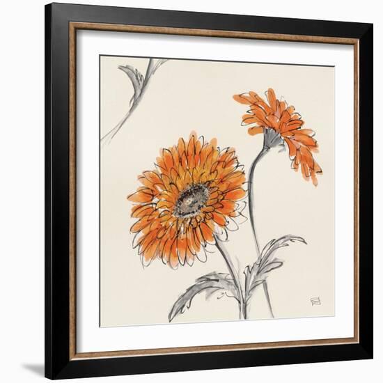 Orange Gerbera II-Chris Paschke-Framed Art Print