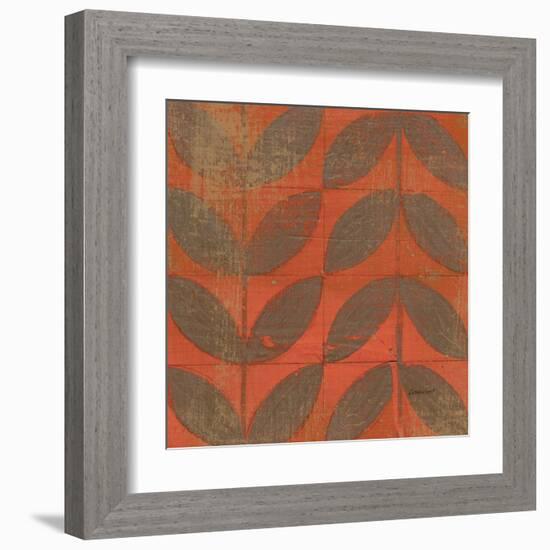 Orange Gold Leaves-Kathrine Lovell-Framed Art Print