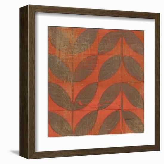 Orange Gold Leaves-Kathrine Lovell-Framed Art Print