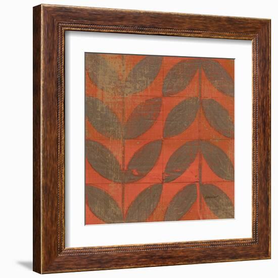 Orange Gold Leaves-Kathrine Lovell-Framed Art Print