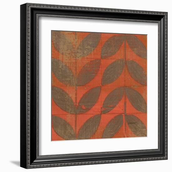 Orange Gold Leaves-Kathrine Lovell-Framed Art Print