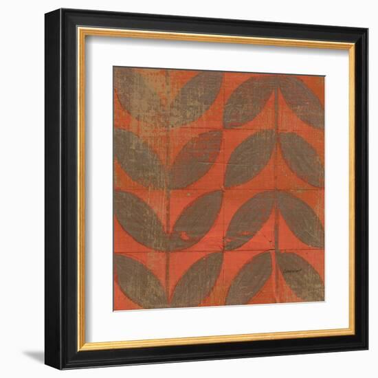 Orange Gold Leaves-Kathrine Lovell-Framed Art Print