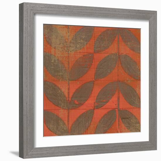 Orange Gold Leaves-Kathrine Lovell-Framed Art Print