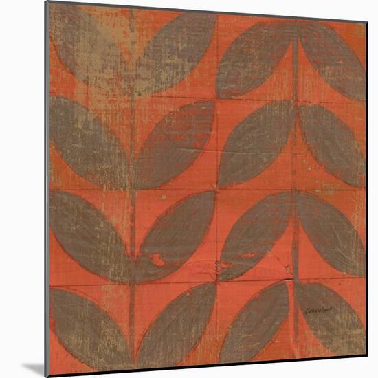 Orange Gold Leaves-Kathrine Lovell-Mounted Art Print