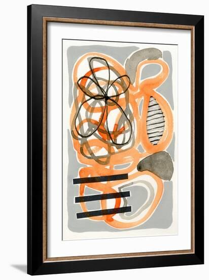 Orange & Grey Scramble I-Nikki Galapon-Framed Art Print