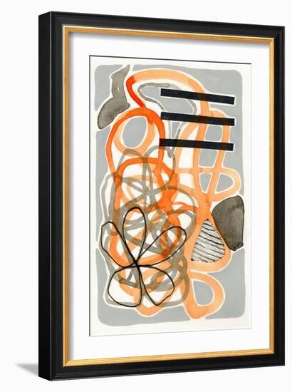 Orange & Grey Scramble II-Nikki Galapon-Framed Art Print