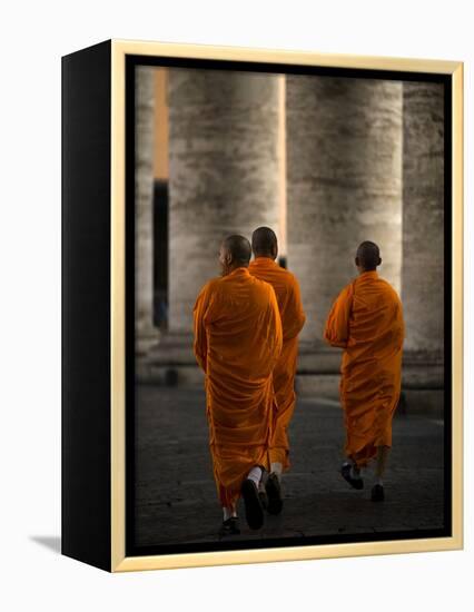 Orange Guests-Fulvio Pellegrini-Framed Premier Image Canvas