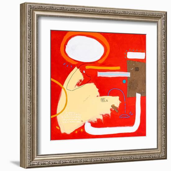 Orange halo-Hyunah Kim-Framed Art Print