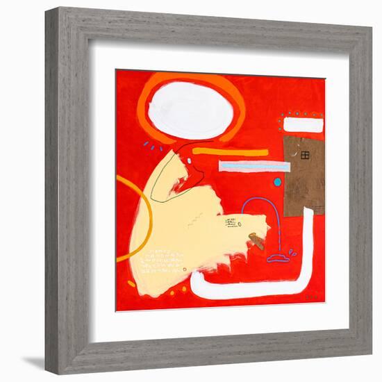 Orange halo-Hyunah Kim-Framed Art Print