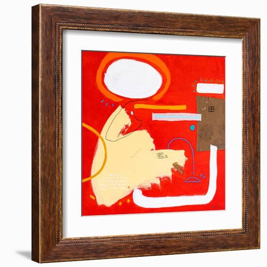 Orange halo-Hyunah Kim-Framed Art Print