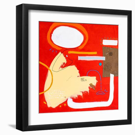 Orange halo-Hyunah Kim-Framed Art Print