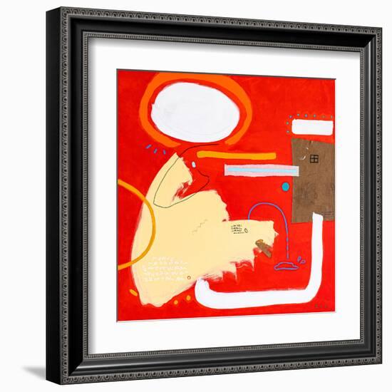 Orange halo-Hyunah Kim-Framed Art Print