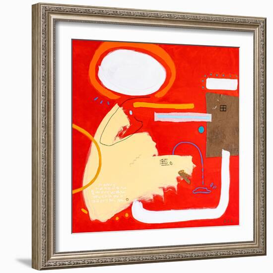 Orange halo-Hyunah Kim-Framed Art Print