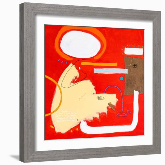 Orange halo-Hyunah Kim-Framed Art Print