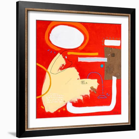 Orange halo-Hyunah Kim-Framed Art Print