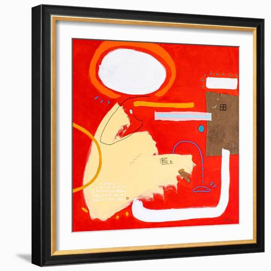 Orange halo-Hyunah Kim-Framed Art Print