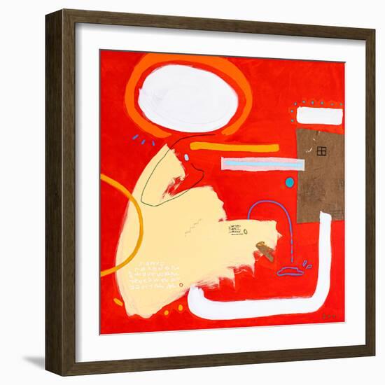 Orange halo-Hyunah Kim-Framed Premium Giclee Print