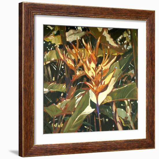 Orange Heleconia-Darrell Hill-Framed Giclee Print