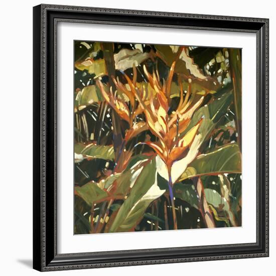 Orange Heleconia-Darrell Hill-Framed Giclee Print