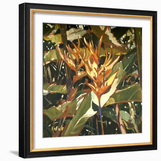 Orange Heleconia-Darrell Hill-Framed Giclee Print