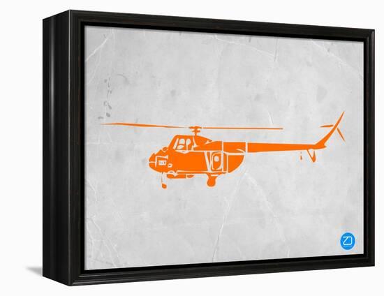 Orange Helicopter-NaxArt-Framed Stretched Canvas