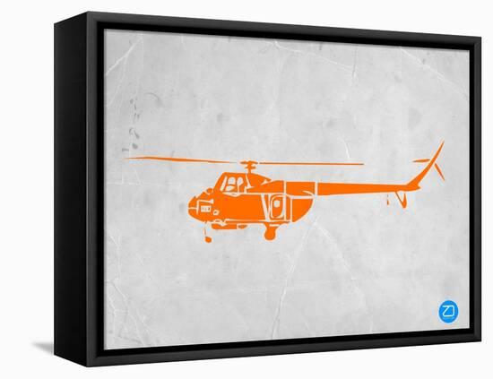 Orange Helicopter-NaxArt-Framed Stretched Canvas