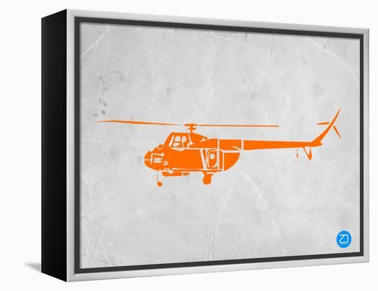 Orange Helicopter-NaxArt-Framed Stretched Canvas