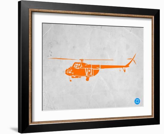 Orange Helicopter-NaxArt-Framed Art Print