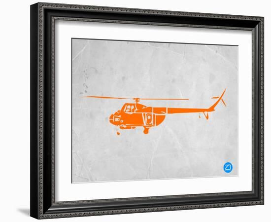 Orange Helicopter-NaxArt-Framed Art Print