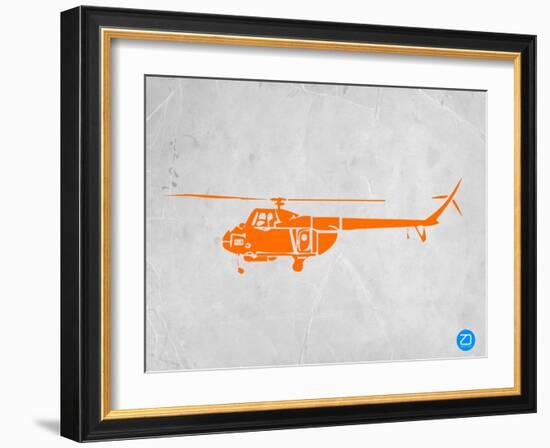 Orange Helicopter-NaxArt-Framed Art Print