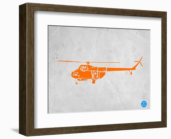 Orange Helicopter-NaxArt-Framed Art Print