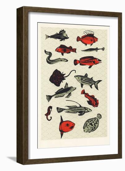 Orange Japanese Fish, 2015-Eliza Southwood-Framed Giclee Print