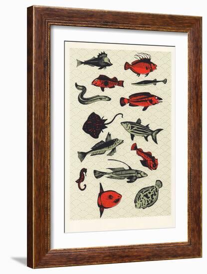 Orange Japanese Fish, 2015-Eliza Southwood-Framed Giclee Print