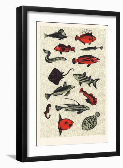 Orange Japanese Fish, 2015-Eliza Southwood-Framed Giclee Print