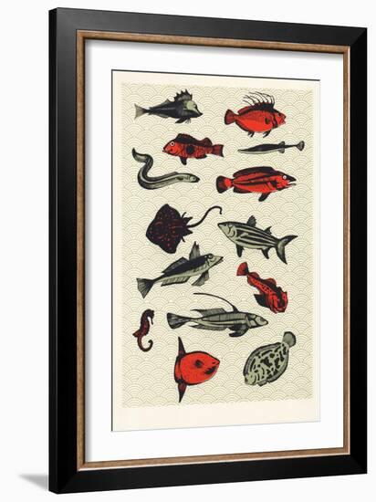 Orange Japanese Fish, 2015-Eliza Southwood-Framed Giclee Print