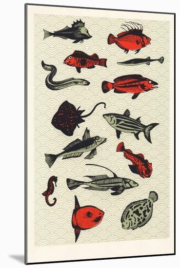 Orange Japanese Fish, 2015-Eliza Southwood-Mounted Giclee Print
