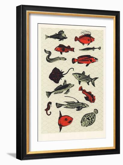 Orange Japanese Fish, 2015-Eliza Southwood-Framed Giclee Print