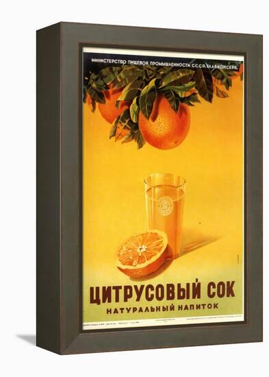 Orange Juice - Natural-null-Framed Stretched Canvas