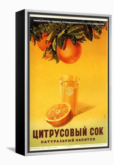 Orange Juice - Natural-null-Framed Stretched Canvas