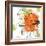 Orange Liquid Flower-Jan Weiss-Framed Premium Giclee Print