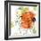 Orange Liquid Flower-Jan Weiss-Framed Premium Giclee Print