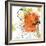 Orange Liquid Flower-Jan Weiss-Framed Premium Giclee Print