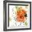 Orange Liquid Flower-Jan Weiss-Framed Art Print