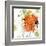 Orange Liquid Flower-Jan Weiss-Framed Art Print